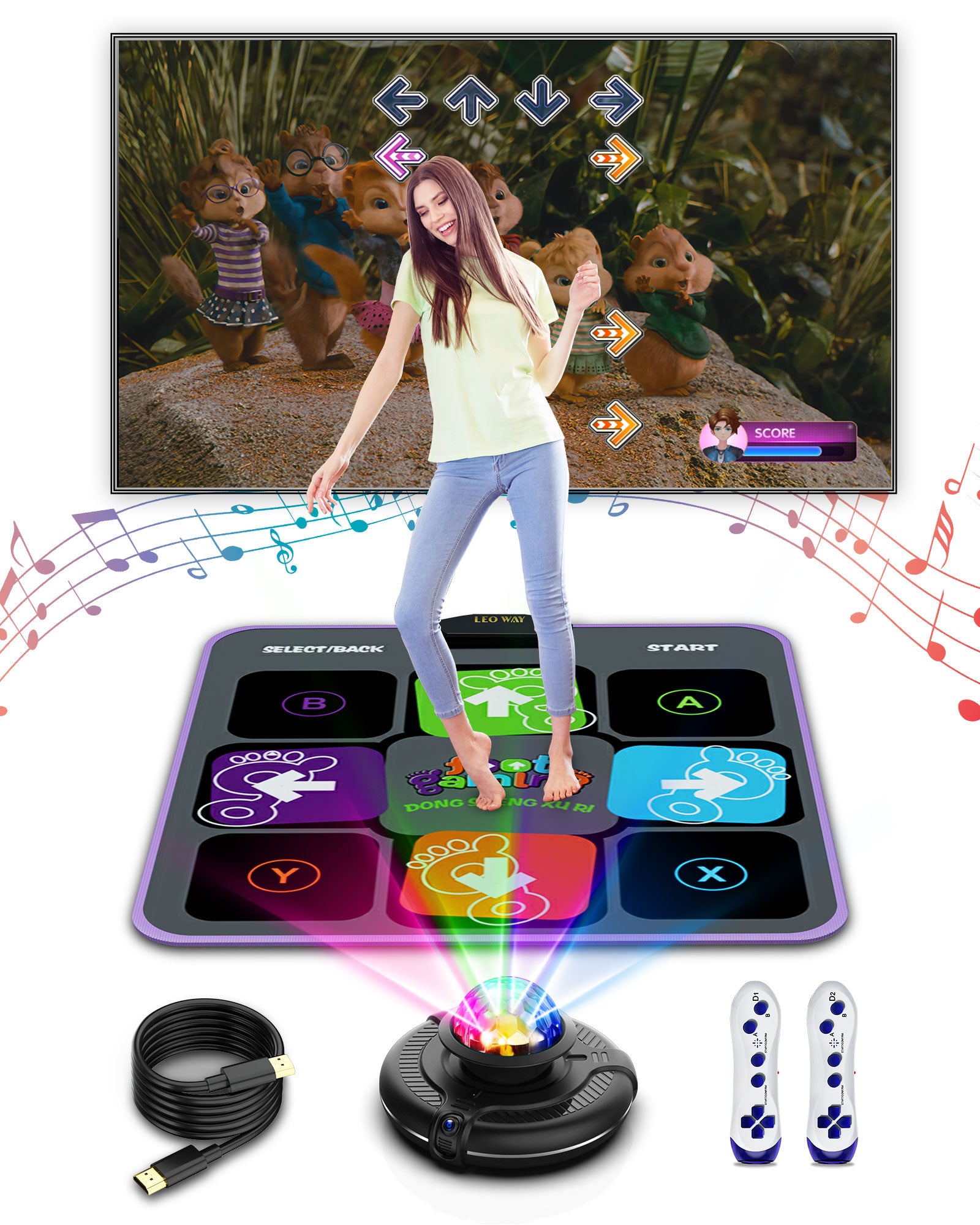 Dance Mat for Kids and Adults, Wireless Controllers