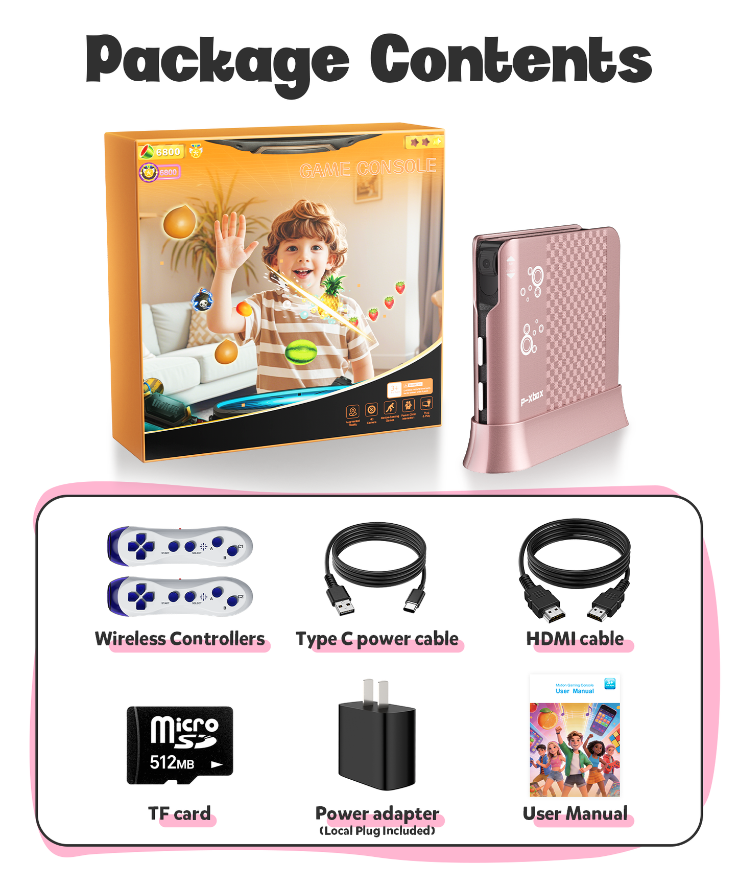 AR Motion Game Console for Kids, Plug & Play Video Game System for TV, Indoor Physical Activity & Family Fun, Great for Gaming Nights, Parties and Playdates