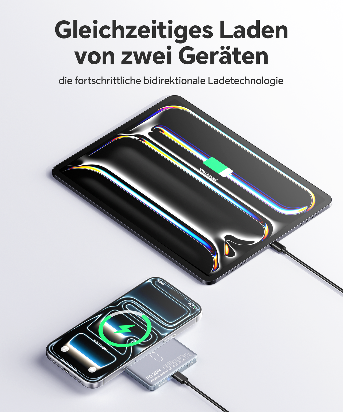 Ultraflache Powerbank für MagSafe, tragbares Ladegerät mit 20-W-Schnellladefunktion für iPhone, magnetische kabellose Powerbank mit 6000 mAh, Akku-Pack mit USB-C-Ein- und Ausgang für iPhone Air/17/16/15/14/13/12 Plus/Pro/Pro Max/Mini