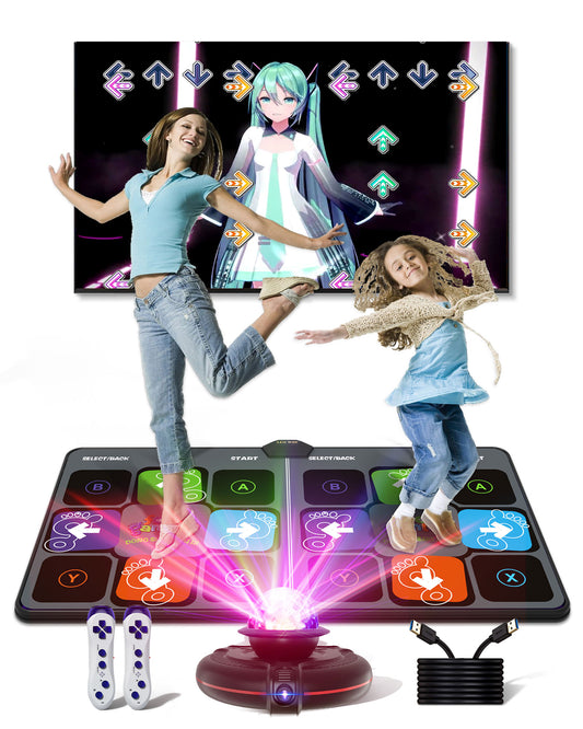 Double Dance Mat, Dance Pad with HD Camera (Black)