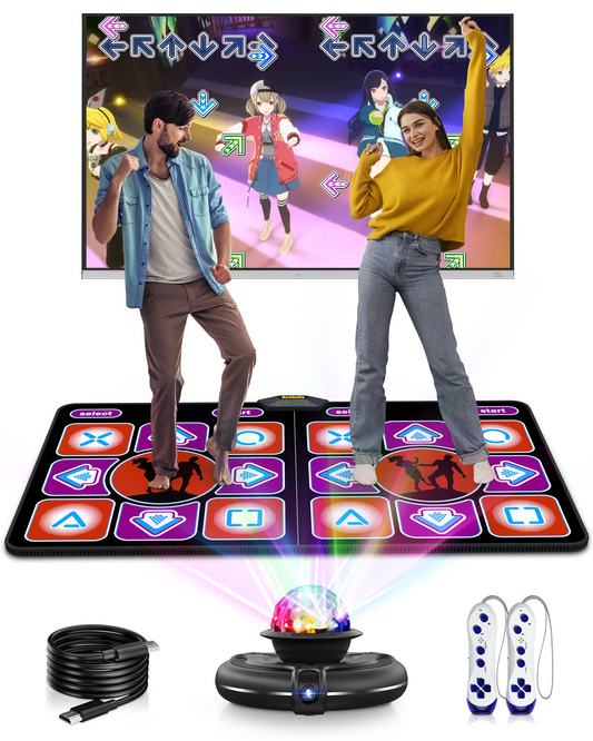 Double Dance Mat, Dance Pad with HD Camera (Black)