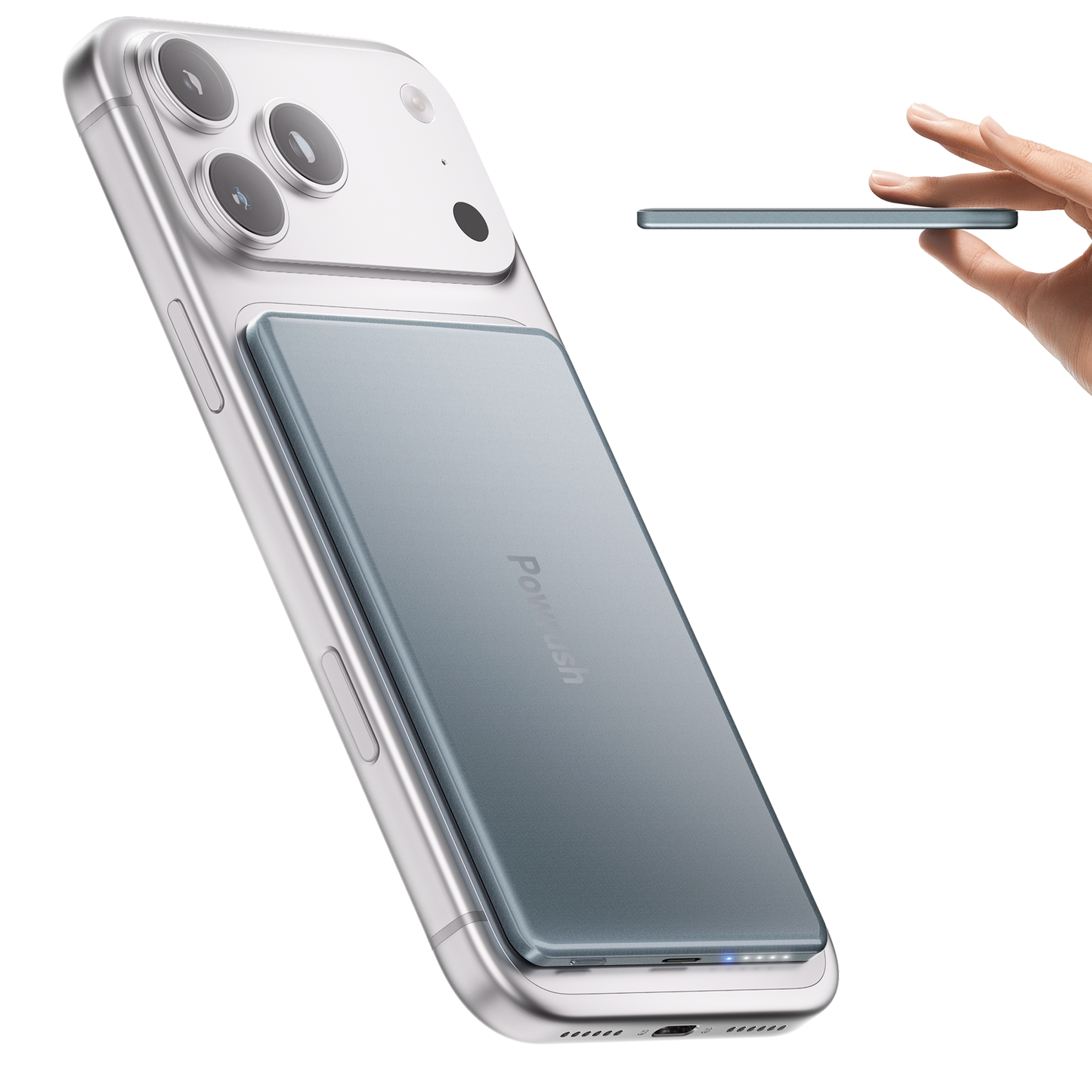 Ultraflache Powerbank für MagSafe, tragbares Ladegerät mit 20-W-Schnellladefunktion für iPhone, magnetische kabellose Powerbank mit 6000 mAh, Akku-Pack mit USB-C-Ein- und Ausgang für iPhone Air/17/16/15/14/13/12 Plus/Pro/Pro Max/Mini