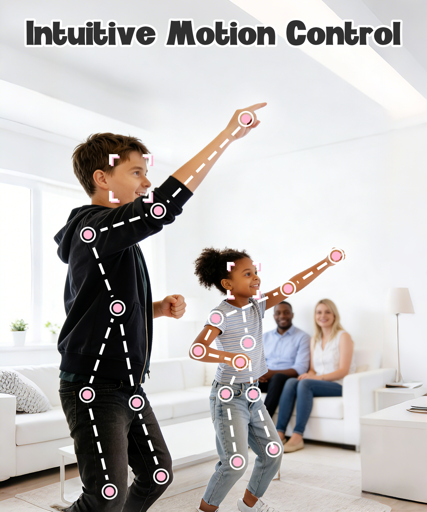 AR Motion Game Console for Kids, Plug & Play Video Game System for TV, Indoor Physical Activity & Family Fun, Great for Gaming Nights, Parties and Playdates