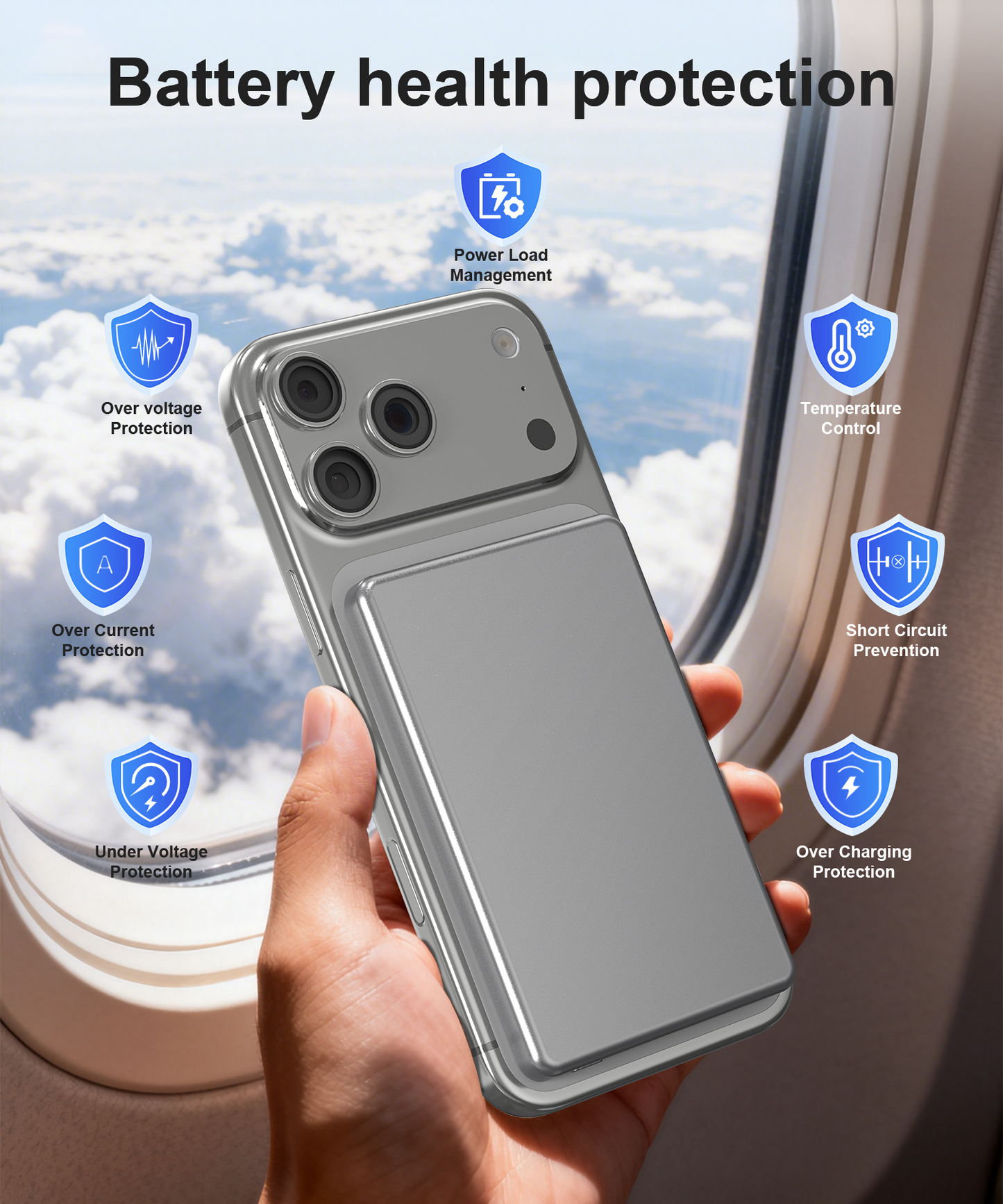 Ultra Slim Power Bank for Magsafe, 20W Fast Charging Portable Charger iPhone, 6000mAh Magnetic Wireless Power Bank, USB C in&Out Battery Pack for iPhone Air/17/16/15/14/13/12 Plus/Pro/Pro Max/Mini