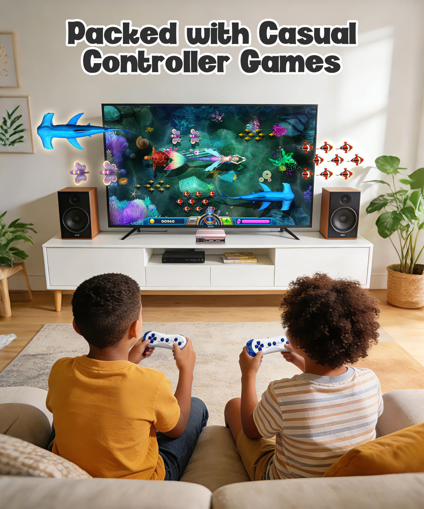 AR Motion Game Console for Kids, Plug & Play Video Game System for TV, Indoor Physical Activity & Family Fun, Great for Gaming Nights, Parties and Playdates